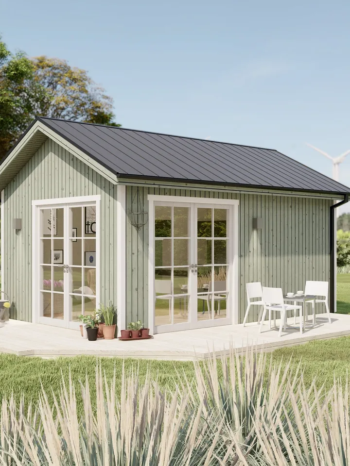 12x18 Small Garden house Plans, Backyard Office Blueprints, Tiny house drawings.