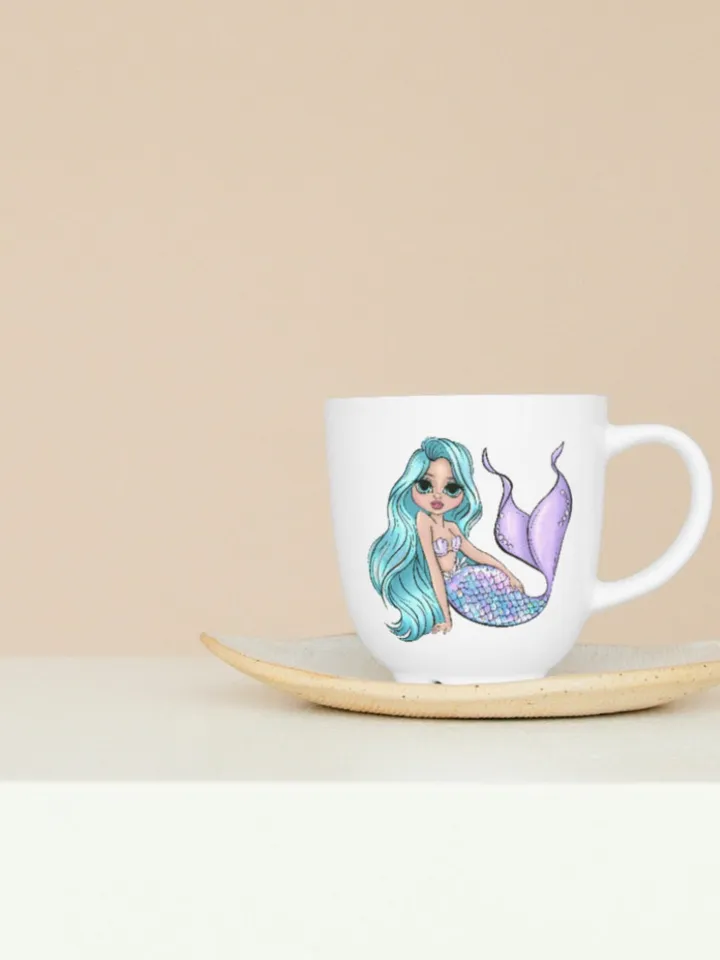 Pretty Purple Mermaid Clipart, Mermaid Birthday Clipart, Summer Girl Clipart, Cute Planner Stickers, Mermaid Nursery Decor Clipart