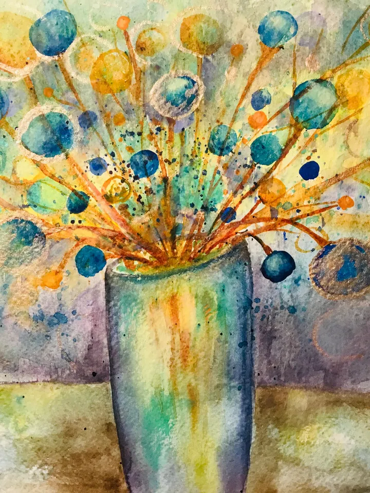 Abstract watercolour painting, original watercolour painting,home decoration.
