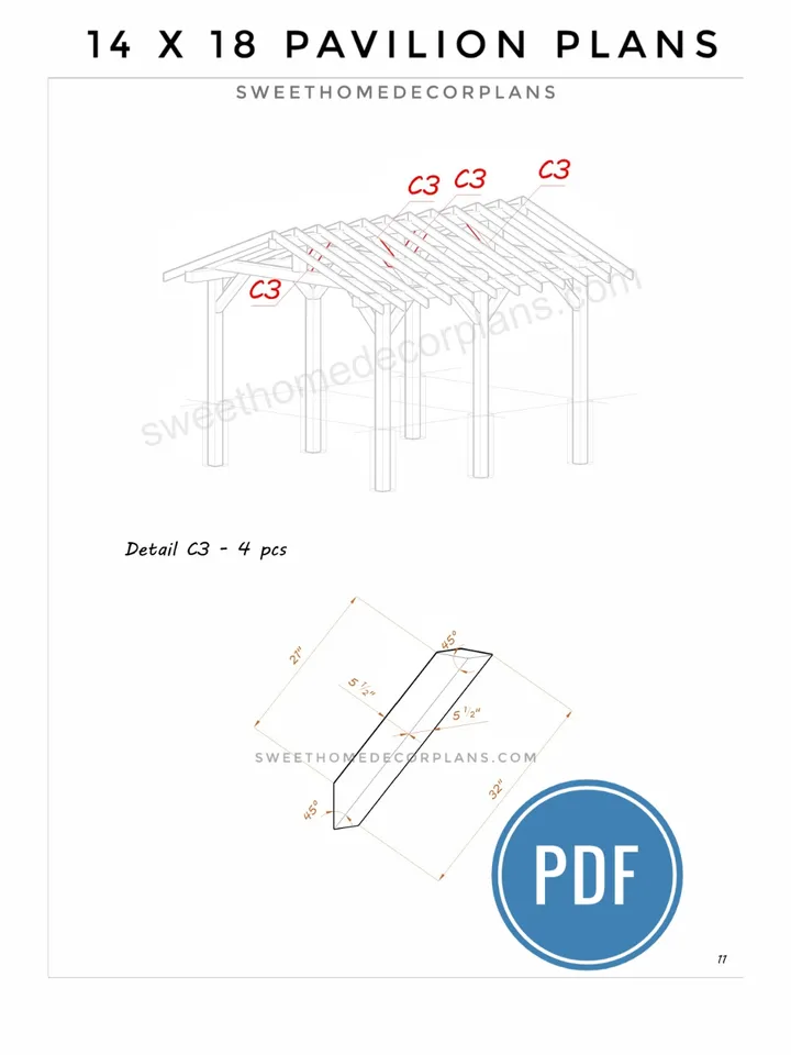 Diy 14 x 18 Gable Pavilion Plans pdf. Carport plans. Wooden outdoor pavilion gazebo plans pdf. Backyard pergola pavilion plans for outdoor.