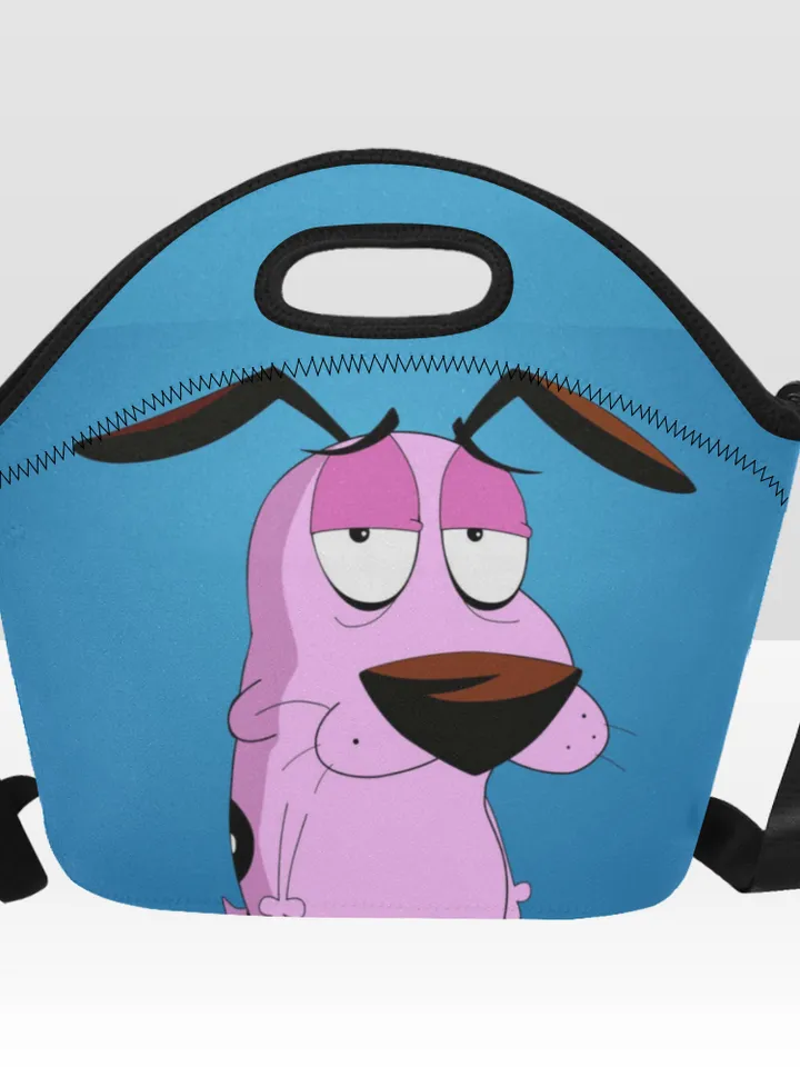 Courage The Cowardly Dog Neoprene Lunch Bag, Lunch Box