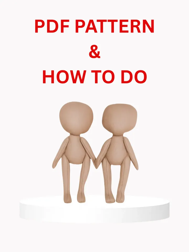 Blank Doll PDF Pattern – Movable Arms, Legs & Head
