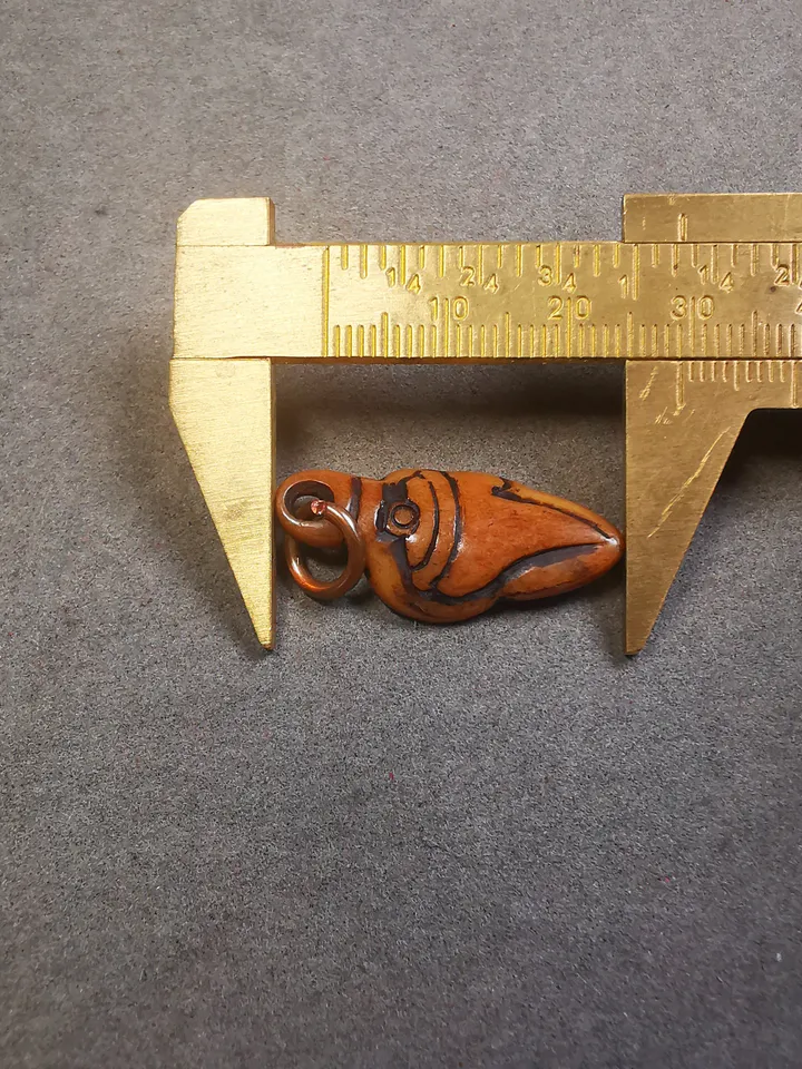 Gandhanra Hand Carved Tibetan Yak Bone Amulet,Shankha,Conch Pendant for Mala,Prayer Beads,Necklace