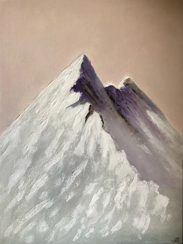 Everest original acrylic painting modern art kitchen painting 12 by 15 inches