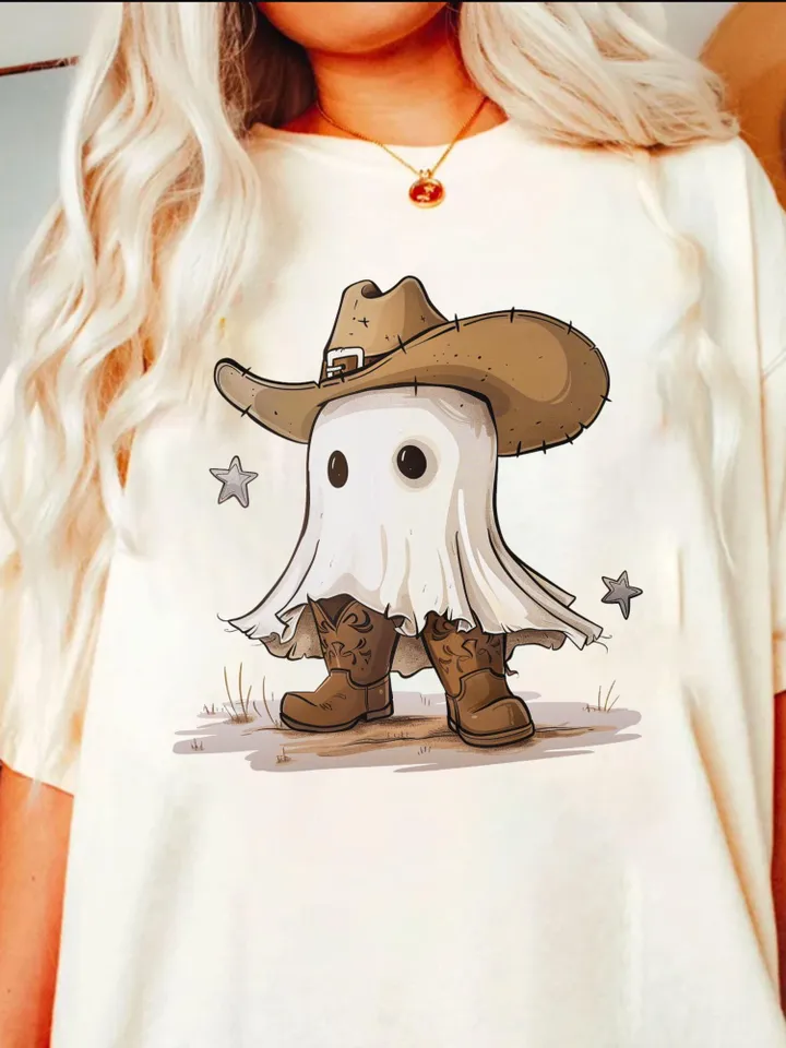 Cute Halloween Cowboy Ghost Png, Halloween Western Country PNG, Howdy Halloween Shirt Png, Ghost Boo Png, Halloween Sublimation Design