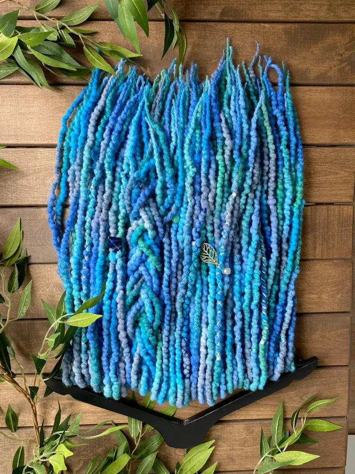 Turquoise blue Wool Double Ended dreads β¨