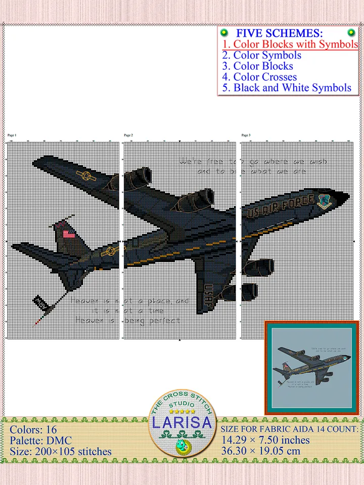 KC-135 Cross Stitch Pattern | KC-135 Stratotanker