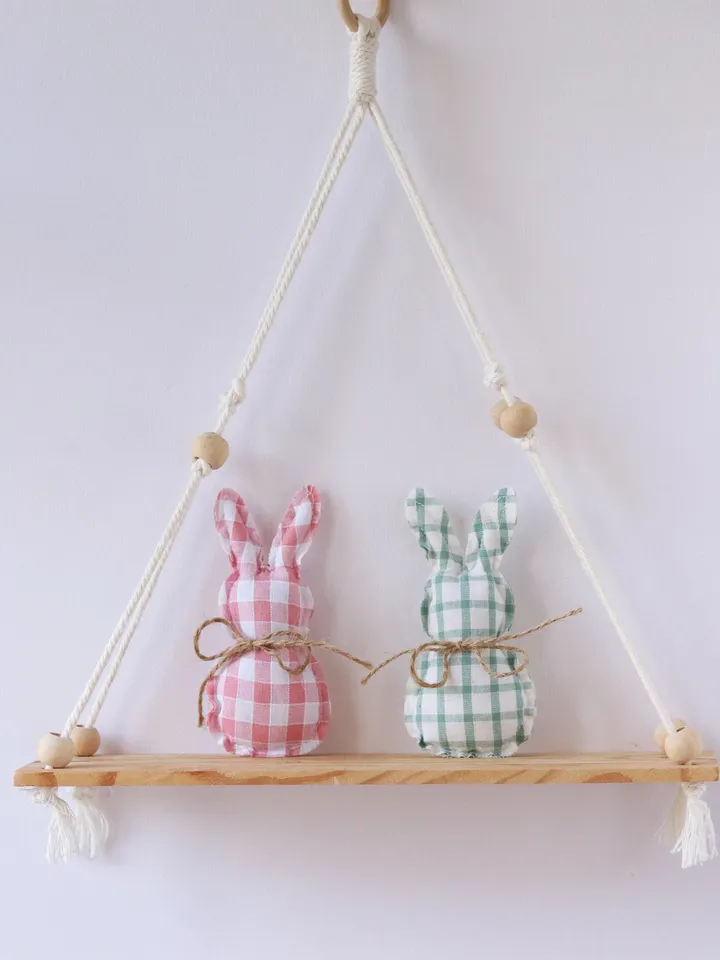 Bunnies Decor Rabbit Fabric Bunny Stuffed decoration Farm house style table decor