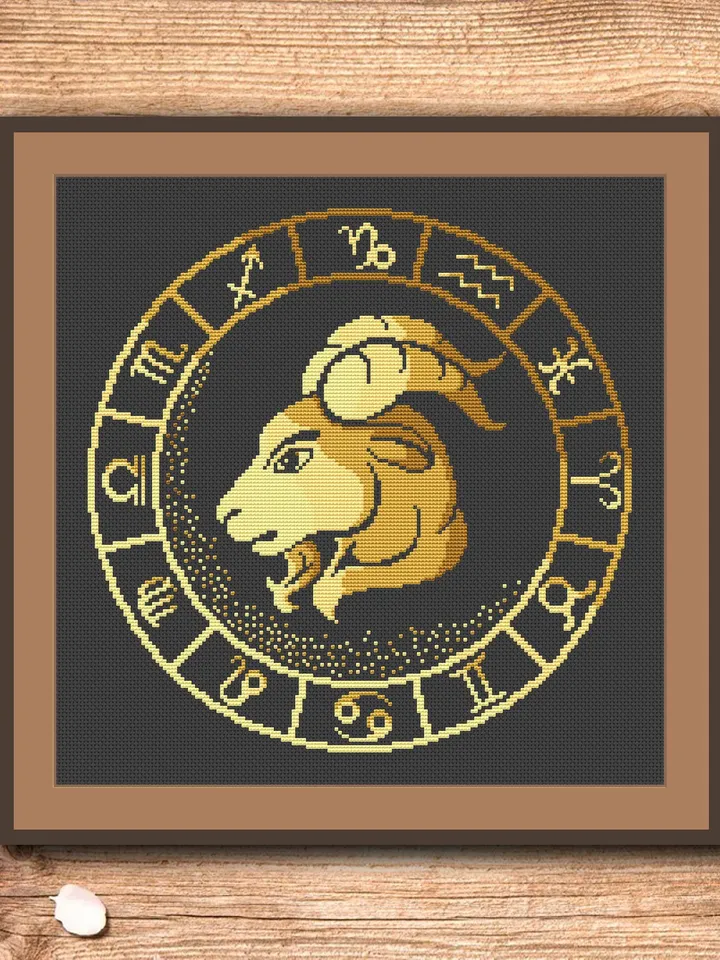 Capricorn Cross Stitch Pattern, Zodiac Cross Stitch, Embroidery Zodiac, Signs of the Zodiac Pattern, Modern Cross Stitch #zdc010