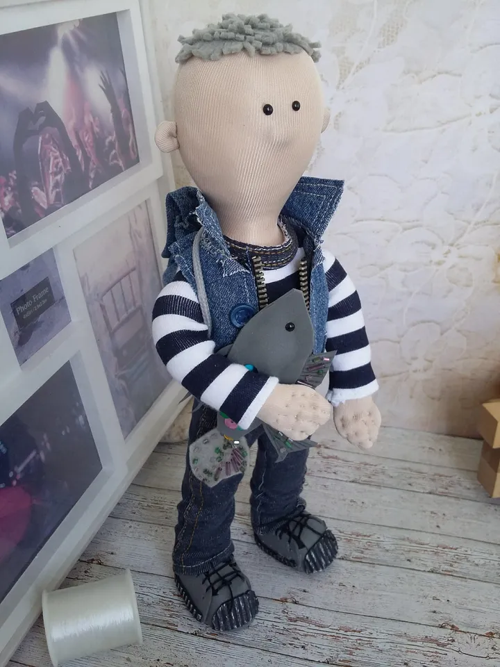 doll Boy,superstar,tourist with a backpack,gift for a fisherman,nature lover boss, friend,dad gift from kids,favorite fisherman