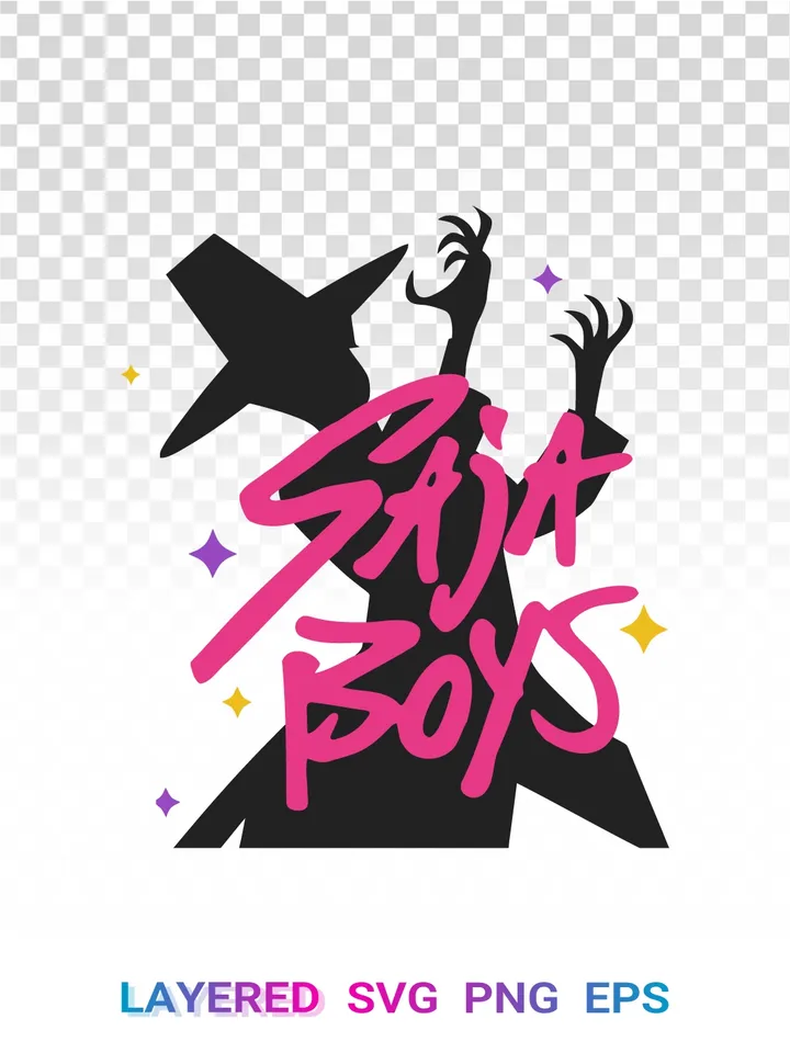 Saja Boys PNG Netflix, K-Pop Demon Hunters SVG Clipart