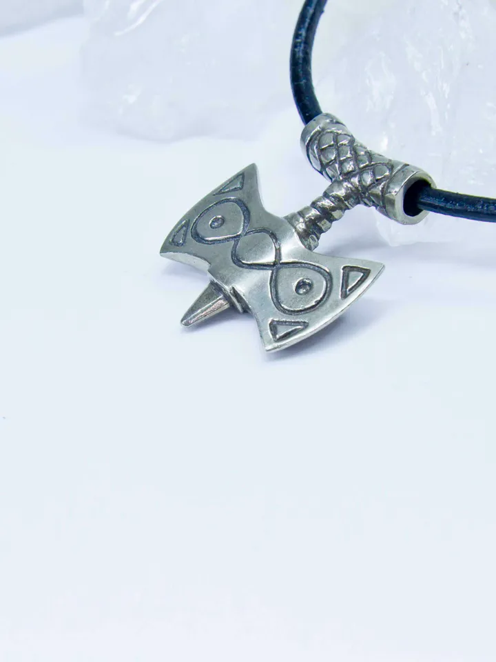German Silver Handcrafted Amulet of Talos / Elder Scrolls Inspired Pendant / Skyrim pendant / TES Jewelry