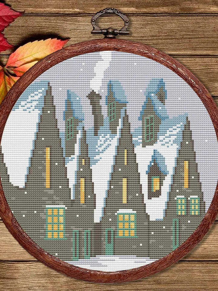 Magic Village Cross Stitch Pattern, Movies Cross Stitch Pattern, Movie Pattern, Wizard Cross Stitch Pattern, TV Cross Stitch Patterns #mv007