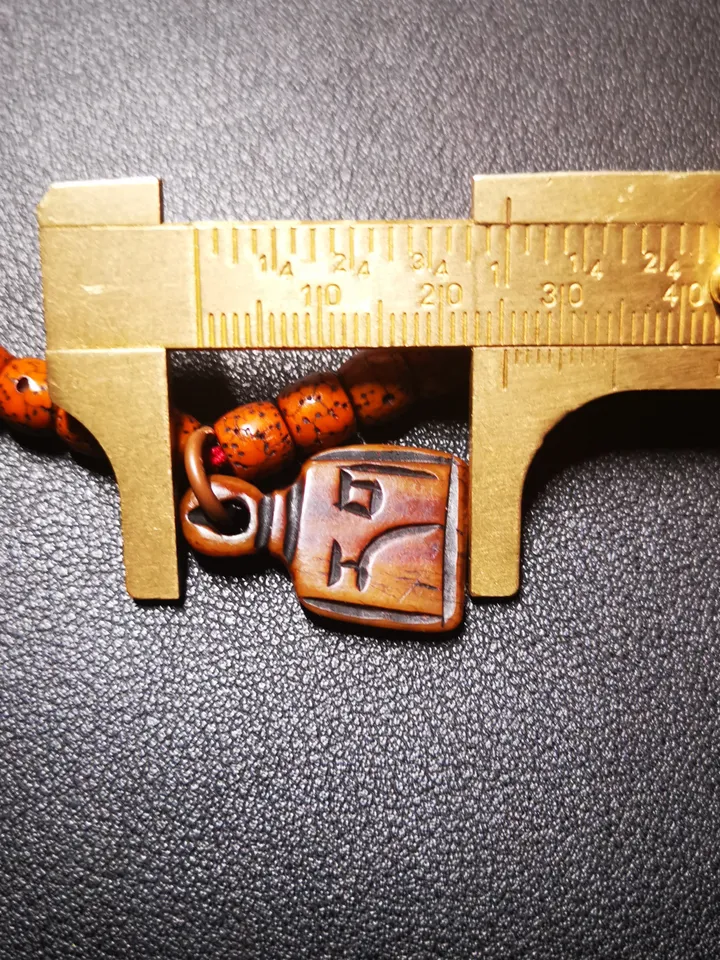 Yak Bone Carved Tibetan Letter Mala Pendant,Bead Counter Clip,Prayer Bead Accessories,Gandhanra Tibetan Amulet