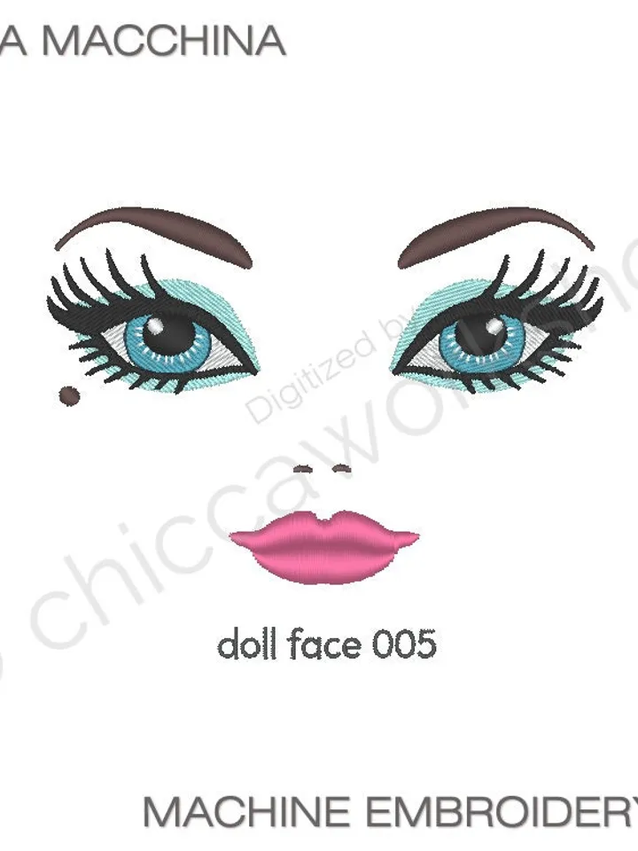 Dolls Faces - Ricamo a macchina