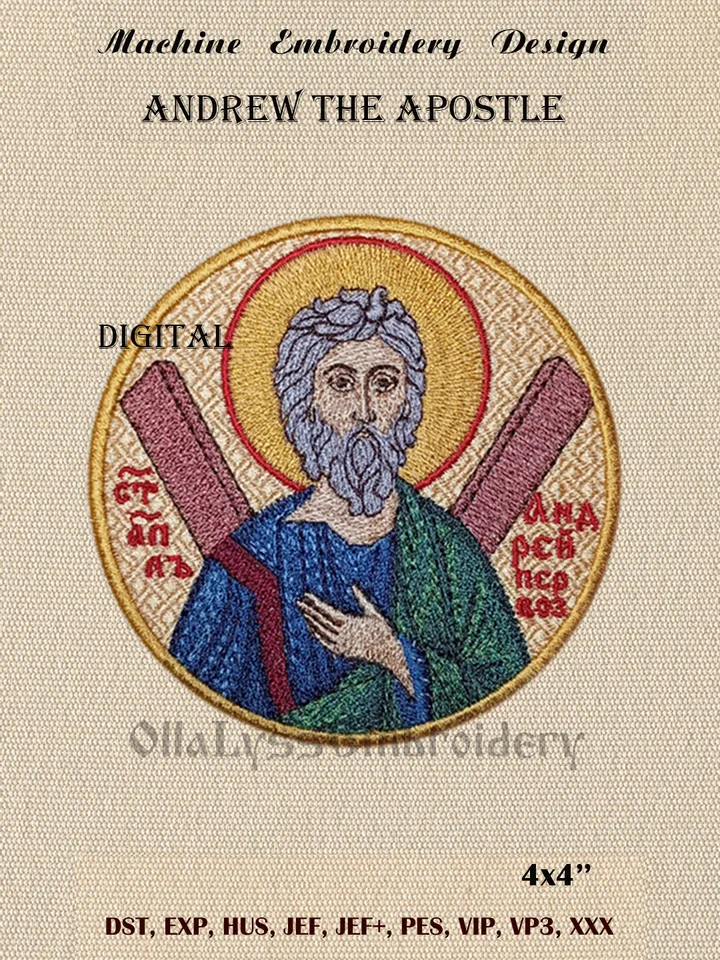 Andrew the Apostle embroidery design