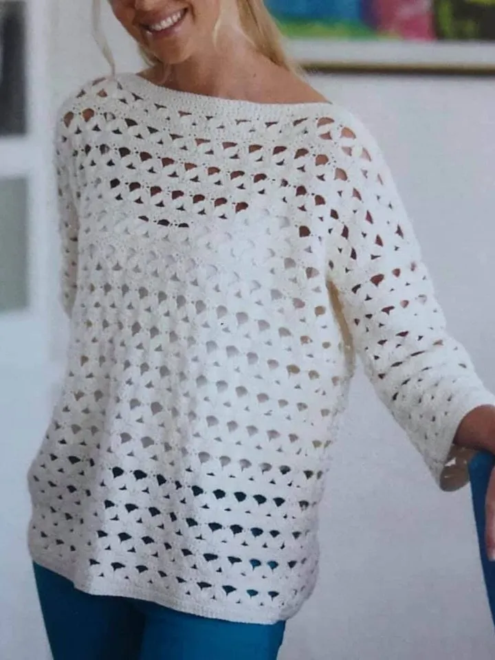 Crochet Sweater women pattern, summer sweater crochet pattern pdg