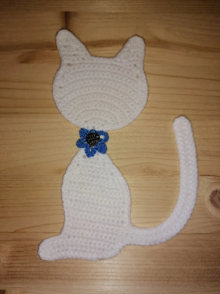 Crochet pattern applique (bookmark) Cat - digital pattern PDF