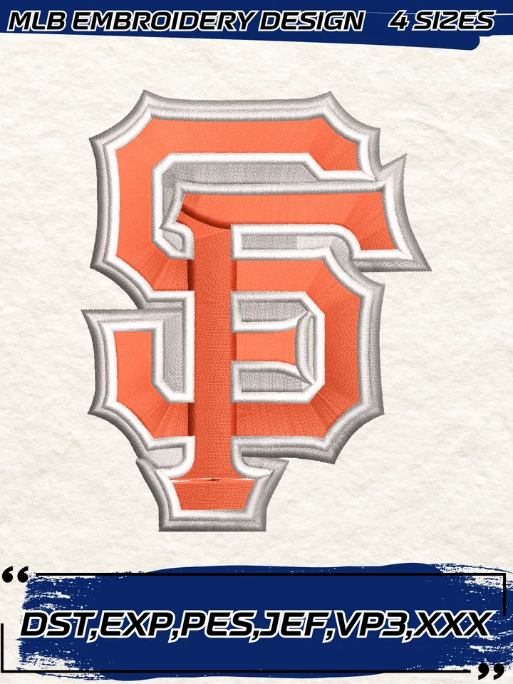 San Francisco Giants Cap Logo Embroidery Design,MLB Embroidery Design,Machine Embroidery Design File,4 Sizes, Digital Download