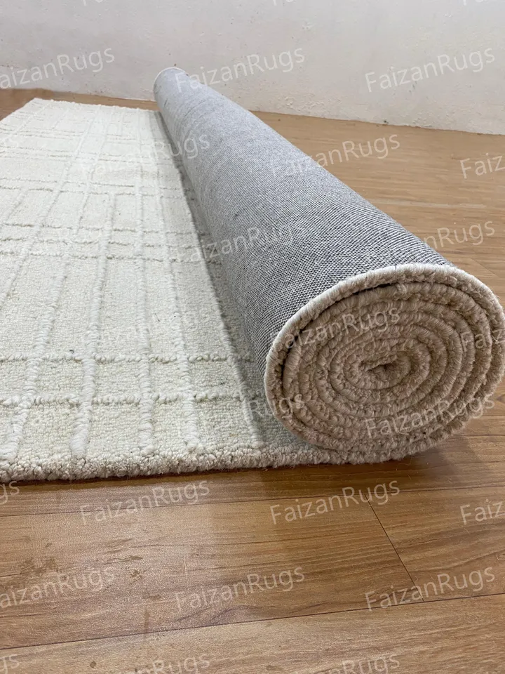 8x10 Hand Tufted Modern Rug High and Low Area Rug Handmade 100% Wool Rug Home Decor Flooring Rug Bedroom Living Dining 6x9 8x10 9x12 10x14