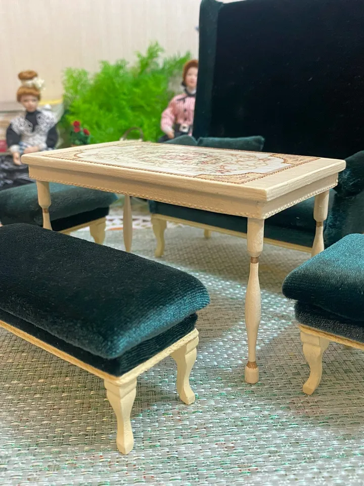 Table for a doll. 1:12. Puppet miniature. Doll furniture.
