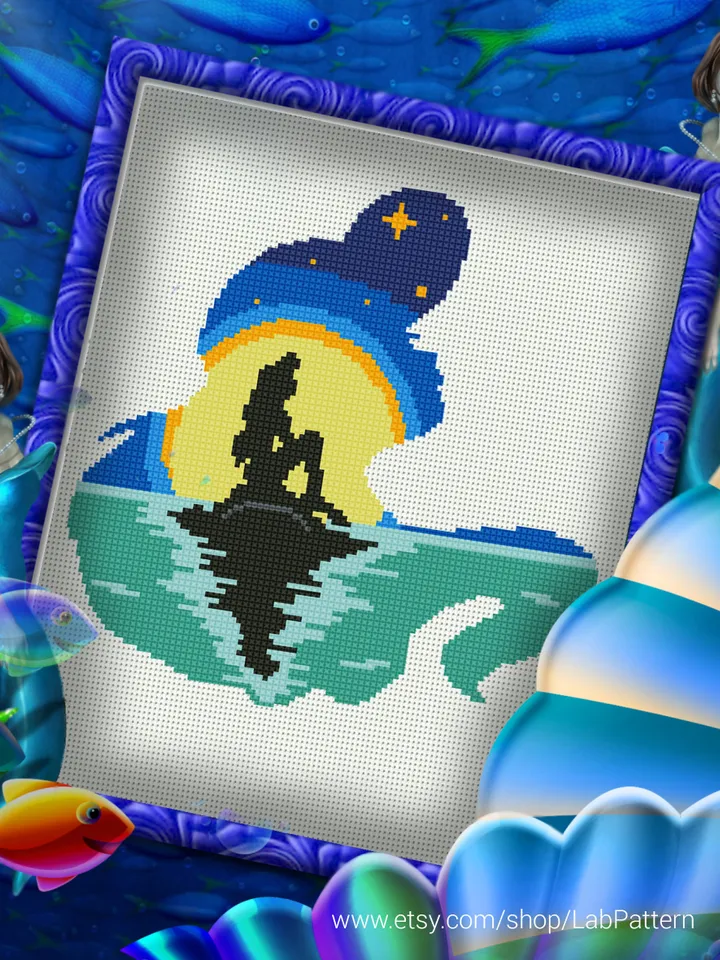 The little Mermaid Ariel Cross stitch pattern | Embroidery Pattern | Instant Download | Embroidery Designs