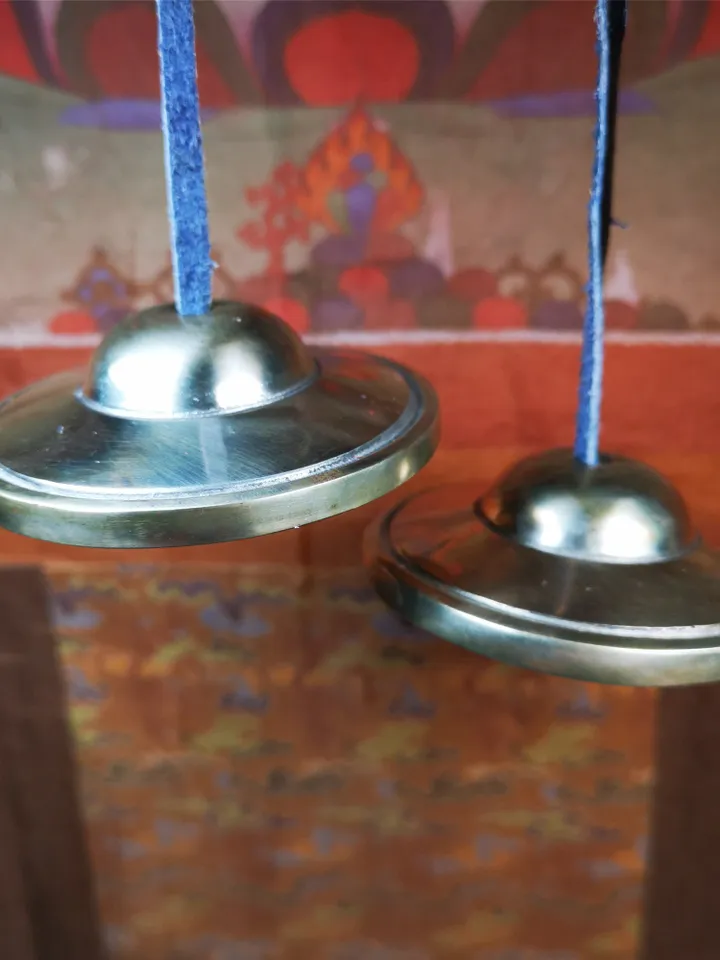 Gandhanra Customized Engrave Tibetan Cymbals,7cm / 2.75" Tingsha Bell,Buddhism Ritual Implement,Handmade in Nepal,Shiny Color