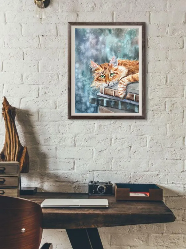 Cats Original Painting Animals Watercolor Painting Kitty Painting Cat Portrait