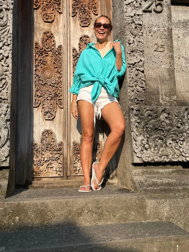Pure linen oversize turquoise shirt / soft linen summer bikini cover up  maldi shirt / classy shirt comfy resort wear  / comfy women wear