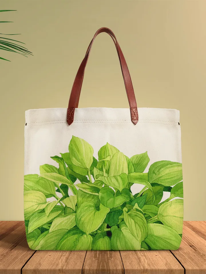 Watercolor clip art with green leaves hosta 2, Digital watercolor file PNG and JPEG for design and print Illustration