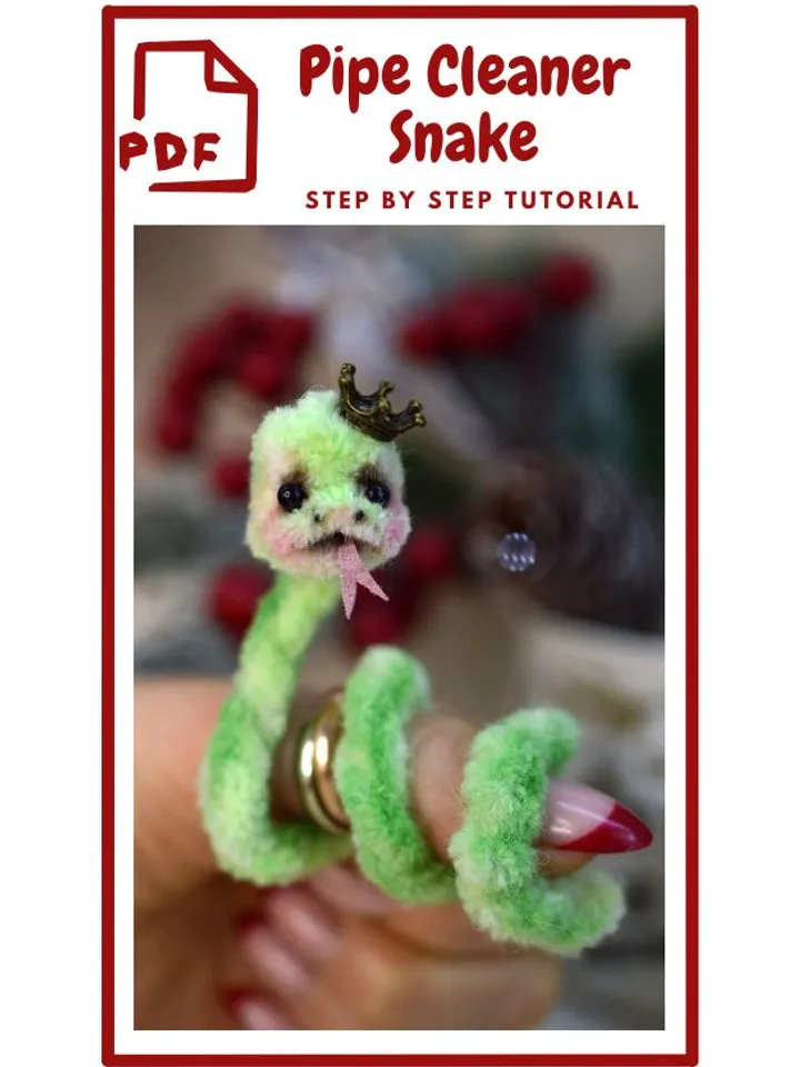 Video Tutorial make Miniature Pipe Cleaner Snake  - Let's Make Snake using Pipe Cleaners - Pipe Cleaner Snake DIY Symbol 2025