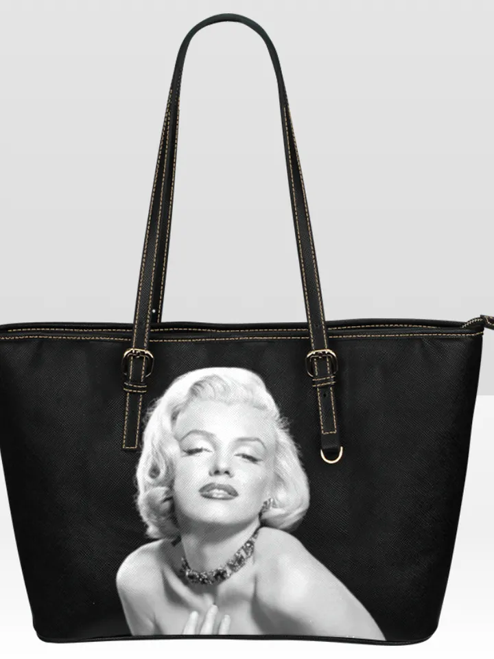 Marilyn Monroe Leather Tote Bag