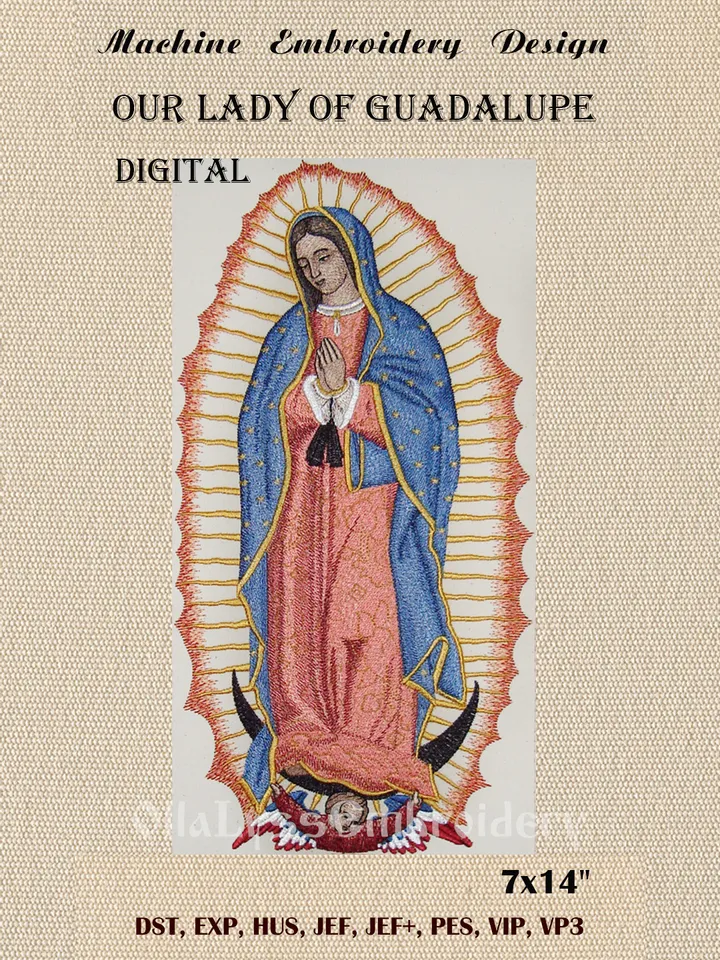 Our Lady Of Guadalupe embroidery design