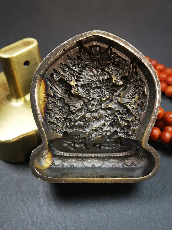 Gandhanra Tibetan Buddha Statue Tsa Tsa Mold, Vajrakilaya Tsha Tsha Mould For Making Clay Statue,2.95&quot; × 2.6&quot;