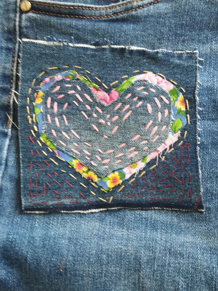 Denim patches,Patches, stripe, for decoration, denim