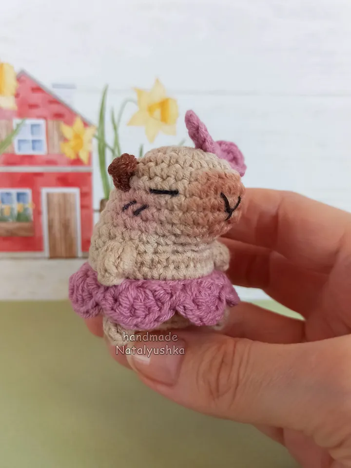 Soft toy Capybara, Capybara girl, Capybara boy, Crocheted Capybara, Kawaii.