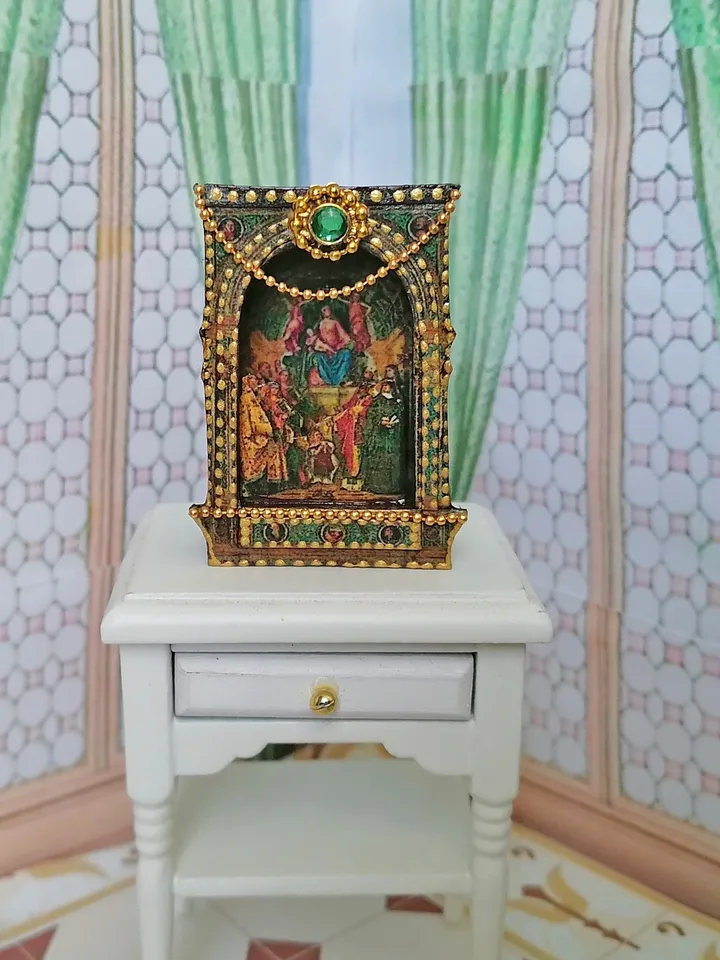 Nativity scene. Christmas miniature. Dollhouse miniature. 1:12.handmade. Christmas. Christmas present. Christmas nativity scene.