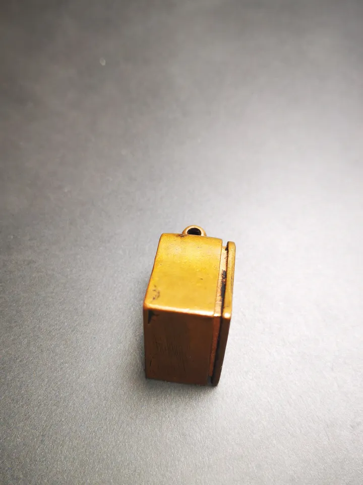 Gandhanra Antique Handmade Gau Ghau Shrine, Mini Tibetan Buddhist Altar Amulet Pendant,Made of Red Copper