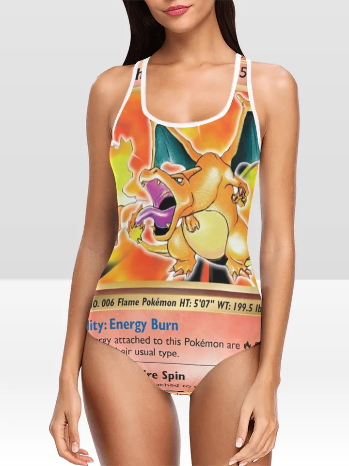 Charizard Card One Piece Swimsuit