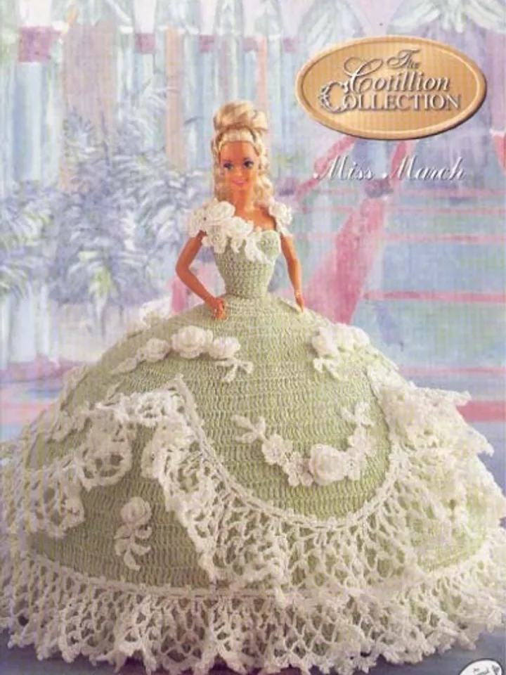 Vintage Barbie Dress Crochet Pattern for Dolls 11-1/2" Digital Download PDF