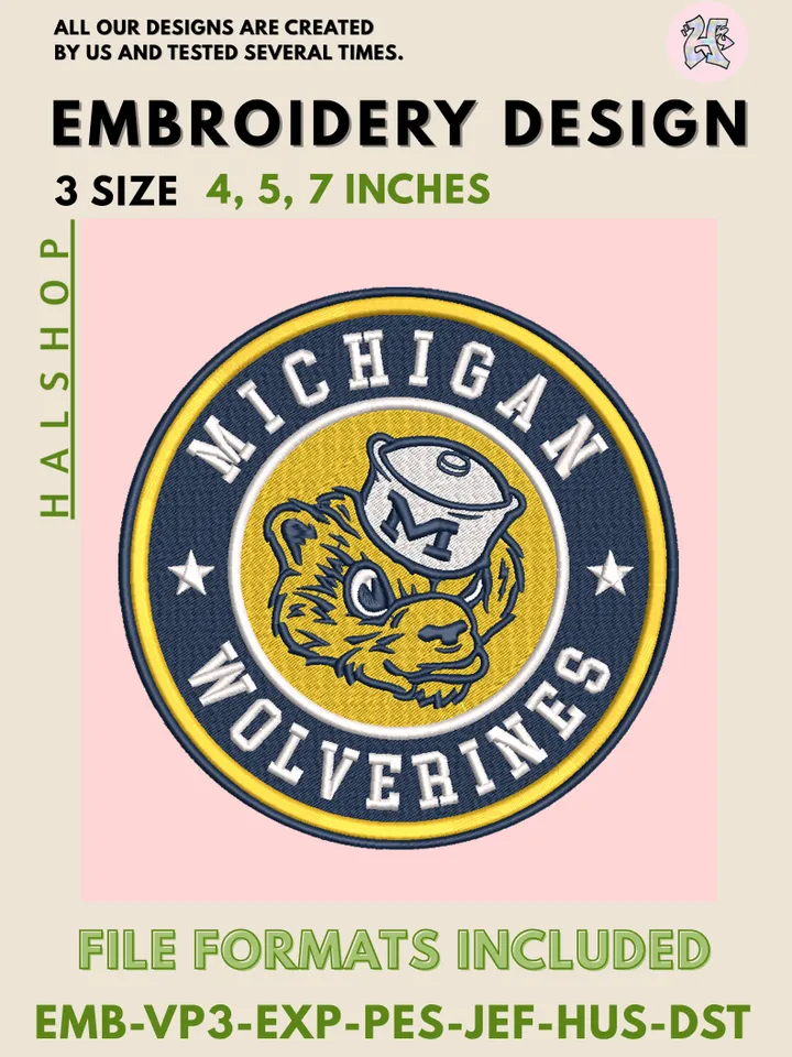 NCAA Michigan State Spartans Round Logo Embroidery, NCAA Michigan State Spartans Logo Embroidery Files, NCAA Teams, Machine Embroidery Designs, Digital Download