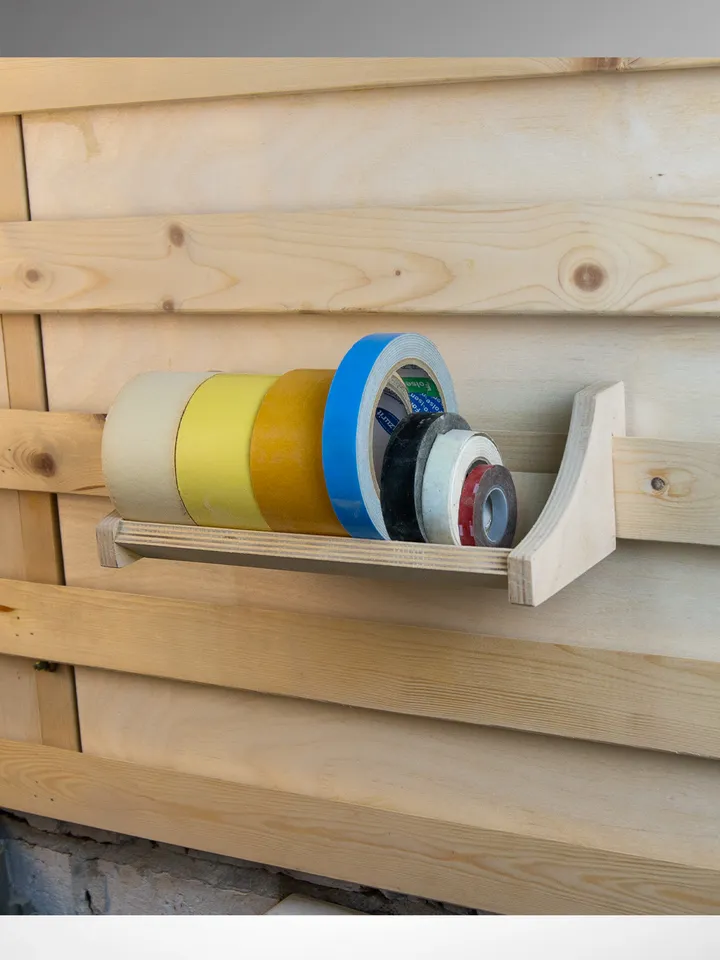 Tape storage Rack Plans (PDF, SVG) for Workshop – DIY French Cleat Storage System
