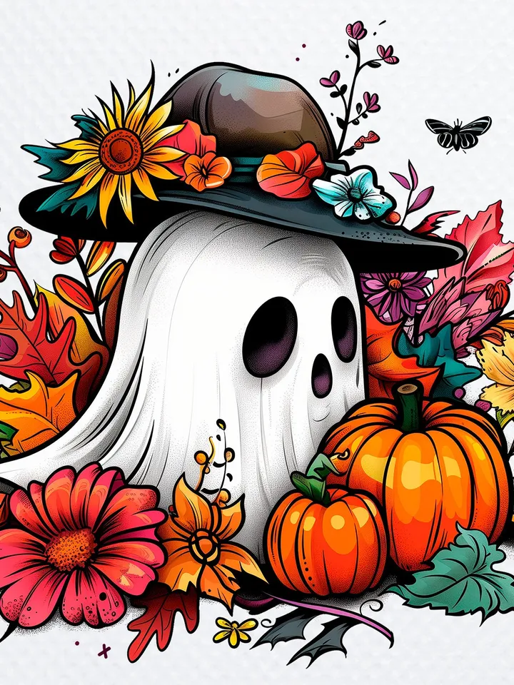 8 Cute Ghost PNG Bundle, halloween Clipart for sublomation, Fall PNG, Pumpkins clip art, Autumn Sublimation Design, Trending png