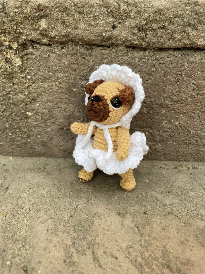 PDF Crochet Cute Pug Dog Puppy Amigurumi and Dogs Accessories, Crochet pattern Crochet Animal Pattern Crochet Pug Pattern Amigurumi baby toy