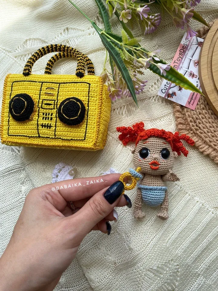 PDF Crochet Pattern Lol Baby Doll in Recorder, Small Toy Pattern, Amigurumi, Baby Doll Pattern, Amigurumi house pattern tutorial doll in Eng