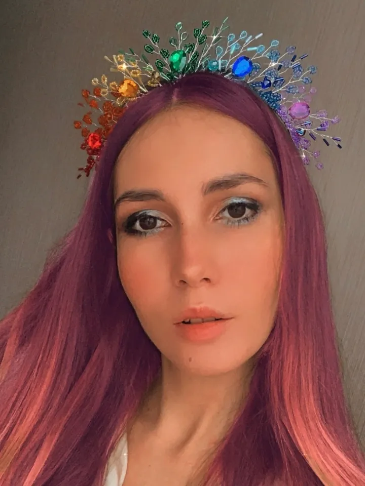 Rainbow crown, Rainbow headpiece, LGBT crown, LGBTQ accessories, Rainbow tiara, Rainbow accessories, Pride jewelry, Pride accessories, Pride crown, Rainbow diadem, lgbt jewelry, lgbt headband, rainbow headband, lgbt wedding, Rainbow wedding