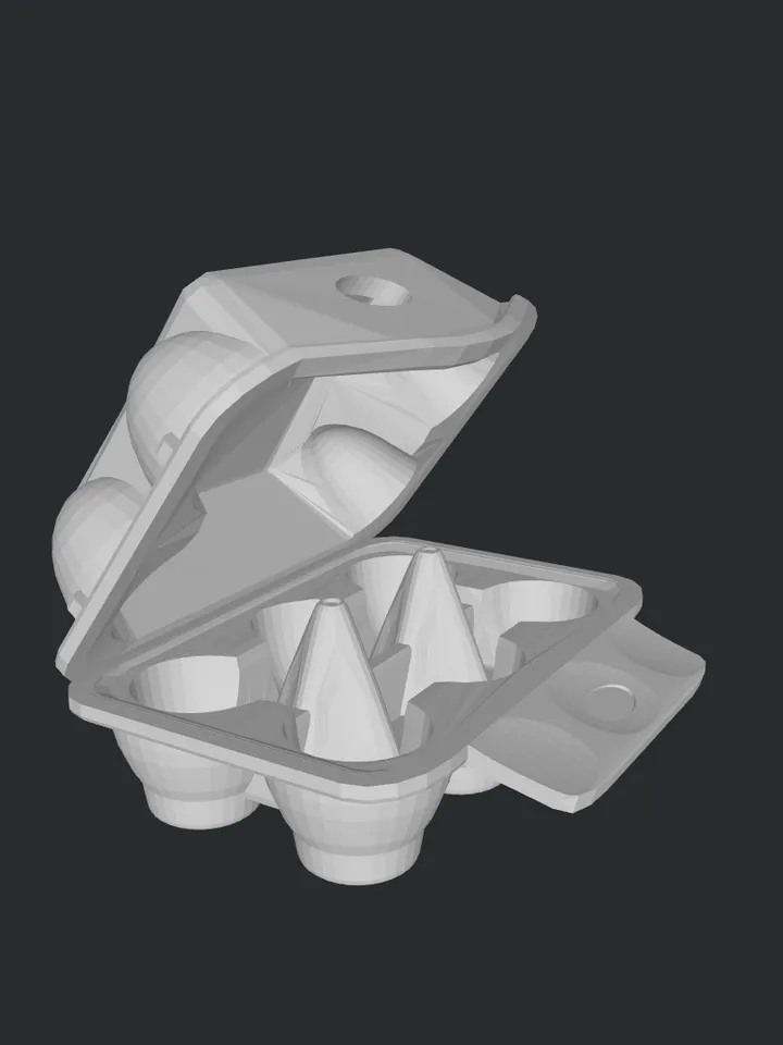 3D MODEL Miniature egg box model ready to print