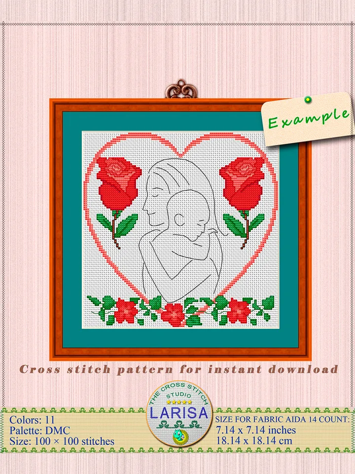 Mother’s Day Cross Stitch Pattern | Mom Cross Stitch Pattern