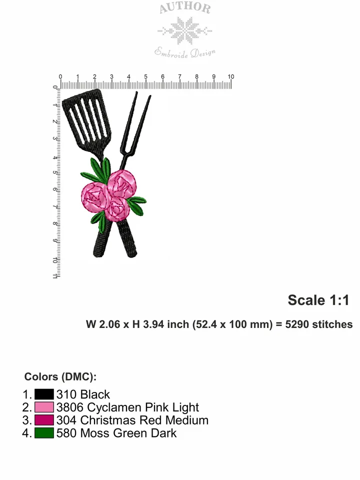Kitchen utensils embroidery designs Machine embroidery pattern 3 size, Grilling apron embroidery files, Kitchen towel embroidery designs #R6