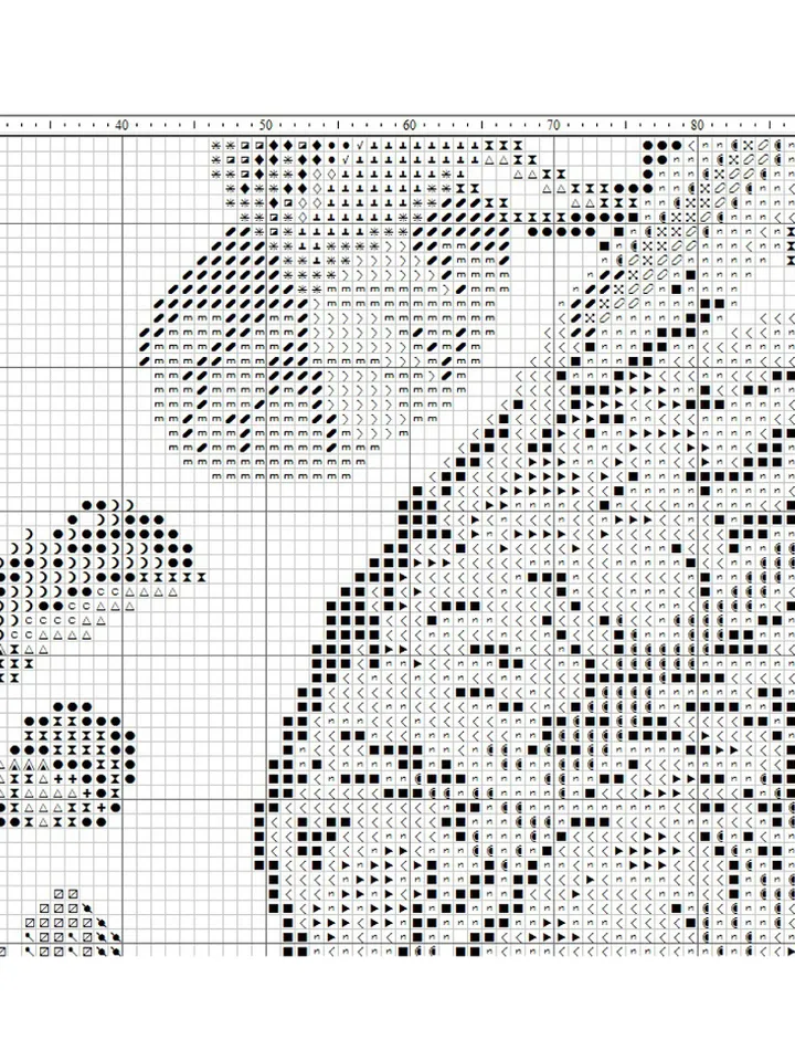 Vintage bird in flowers cross stitch pattern retro sampler primitive parrot cross stitch embroidery pdf